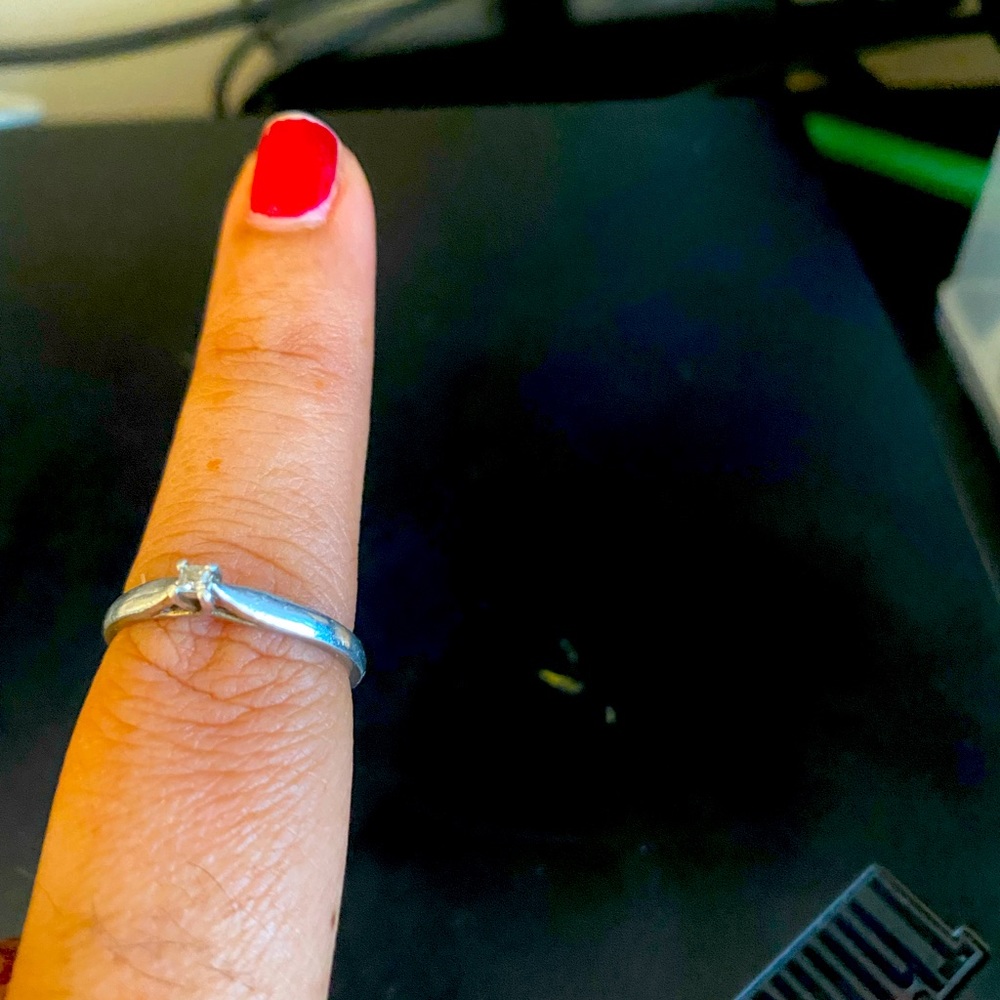 Sterling silver cubic zirconia ring
